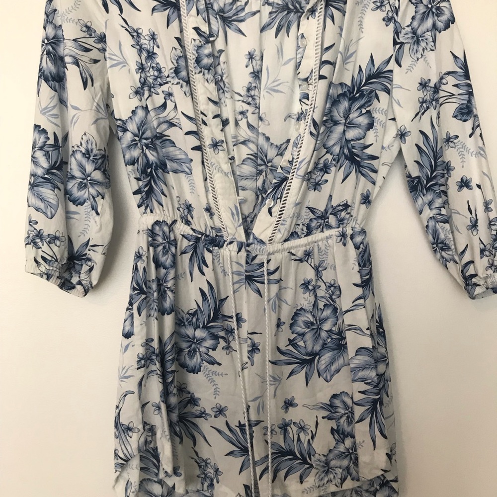 Rhythm blue floral romper